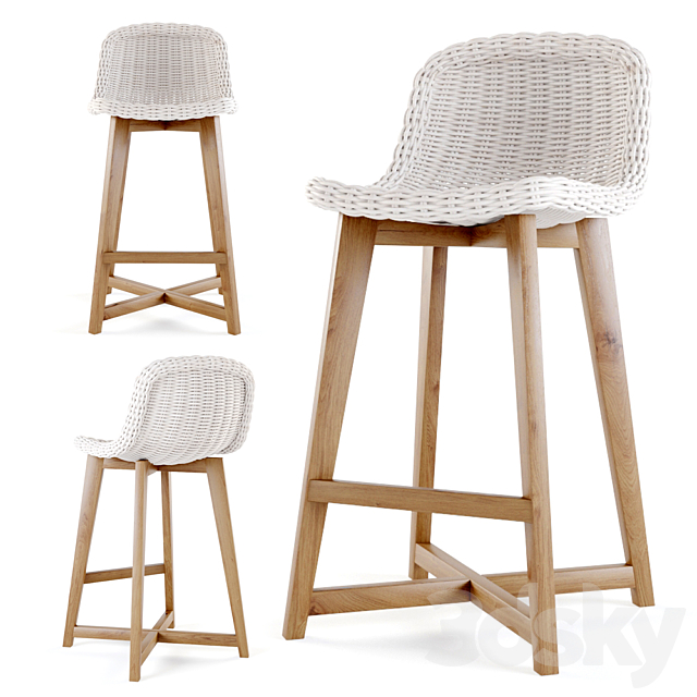 S2DIO – Wood and resin high chair NORWAY 3DSMax File - thumbnail 1