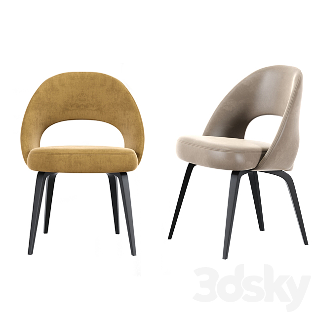 Saarinen Executive Side Chair with Wood Legs 2 3DSMax File - thumbnail 2