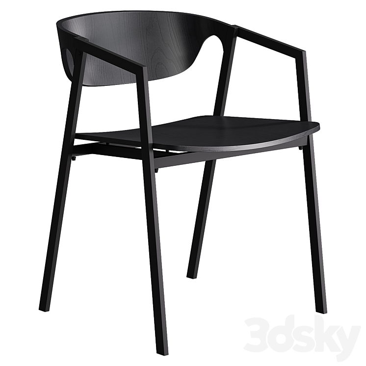 SAC dining chair 3DS Max Model - thumbnail 1