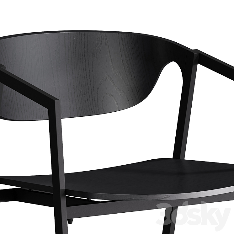 SAC dining chair 3DS Max Model - thumbnail 2