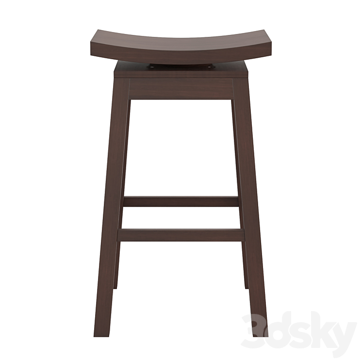 Saddle bar stool 3DS Max Model - thumbnail 2