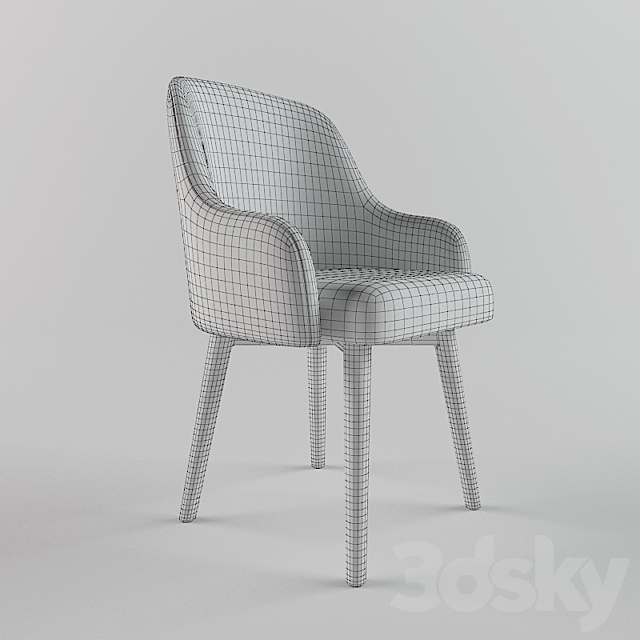 Saddle chair 3DSMax File - thumbnail 2