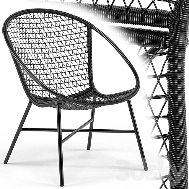 Sala Graphite Lounge Chair 3DSMax File - thumbnail 1