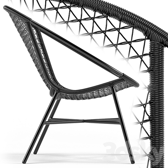 Sala Graphite Lounge Chair 3DSMax File - thumbnail 2