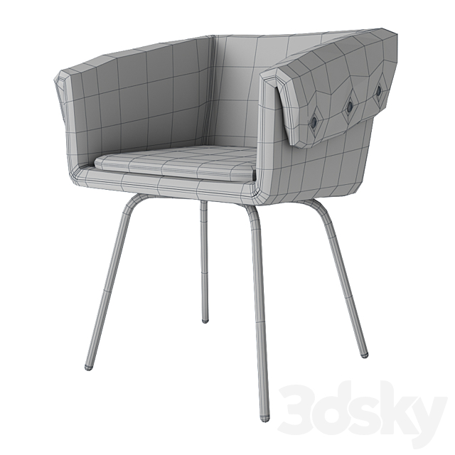 Sancal collar metal legs 3DS Max Model - thumbnail 4