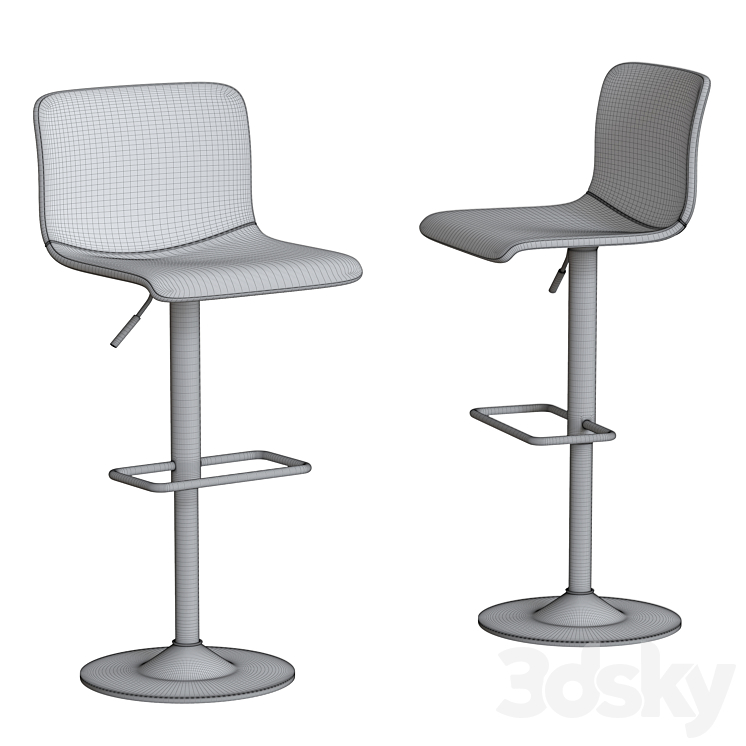 Sean bar stools 3DS Max Model - thumbnail 2