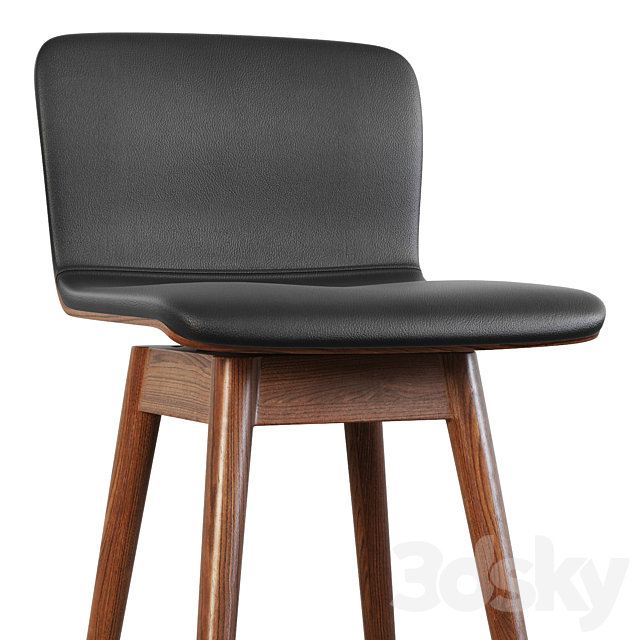 Sede Black Swivel Bar Stool 3ds Max - thumbnail 3