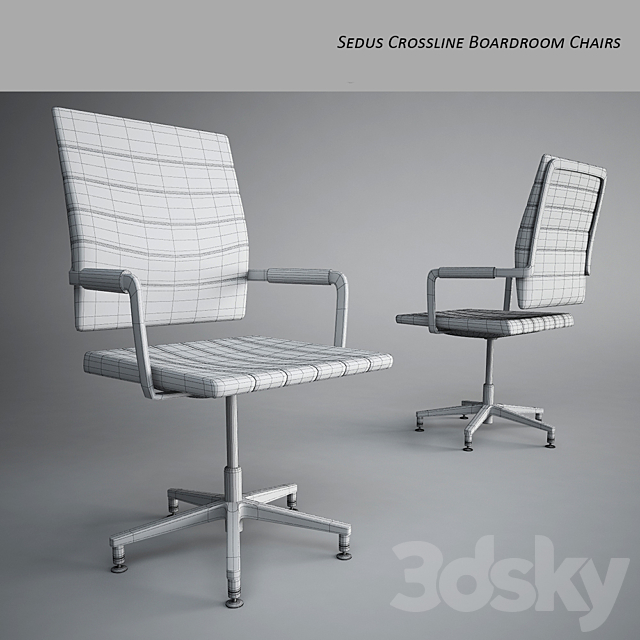 Sedus Crossline Boardroom Chairs 3DS Max Model - thumbnail 2