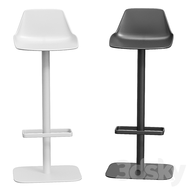 Sellex Bar stool 3DS Max Model - thumbnail 2