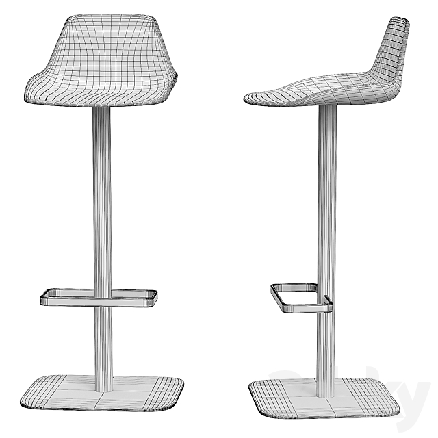 Sellex Bar stool 3DS Max Model - thumbnail 3