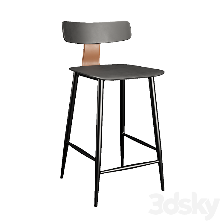 Semi-bar chair Ant 3DS Max Model - thumbnail 1