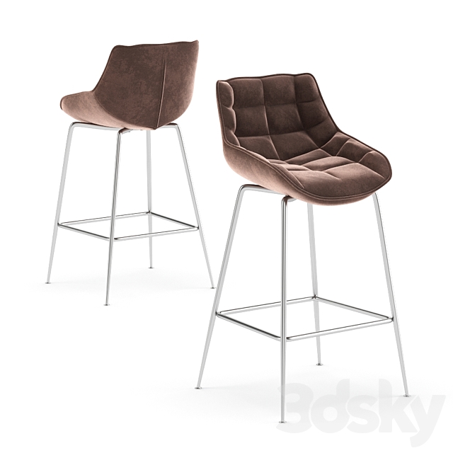 SEMI-BAR CHAIR B-140 MOCCO-VELVET 3DSMax File - thumbnail 1