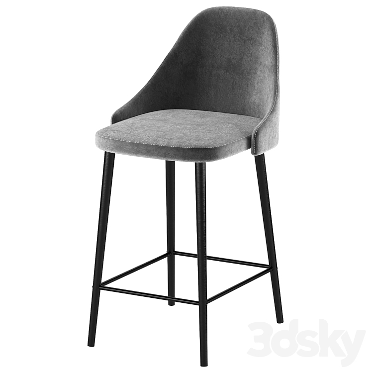 Semi-bar chair Jama 3DS Max Model - thumbnail 2