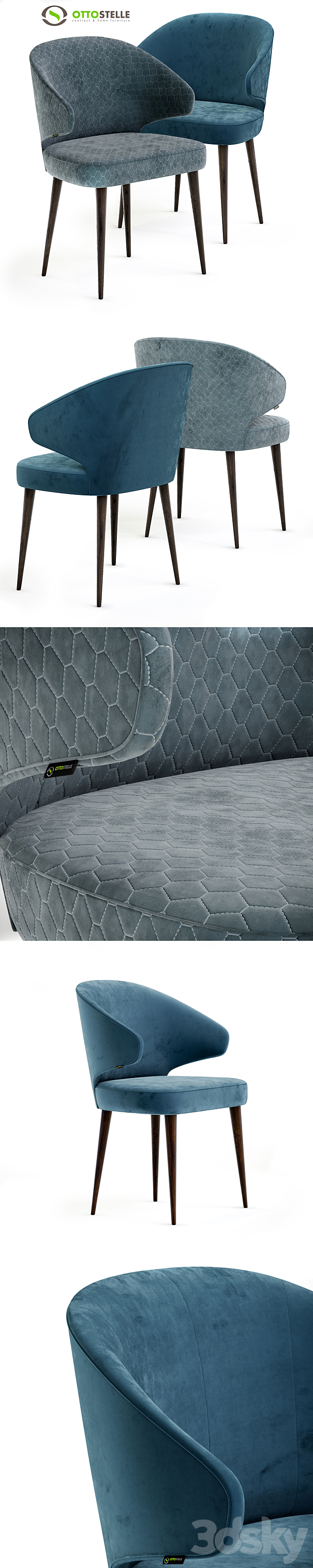 Semi-seat “Kenia” OTTOSTELLE 3DS Max Model - thumbnail 2