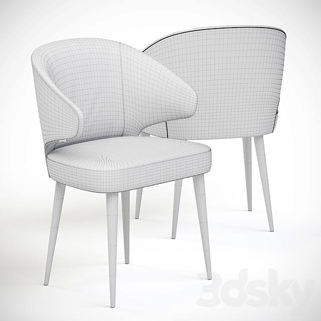 Semi-seat “Kenia” OTTOSTELLE 3DS Max Model - thumbnail 3