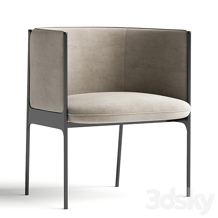 Sepal Dining Chair 3DS Max Model - thumbnail 1