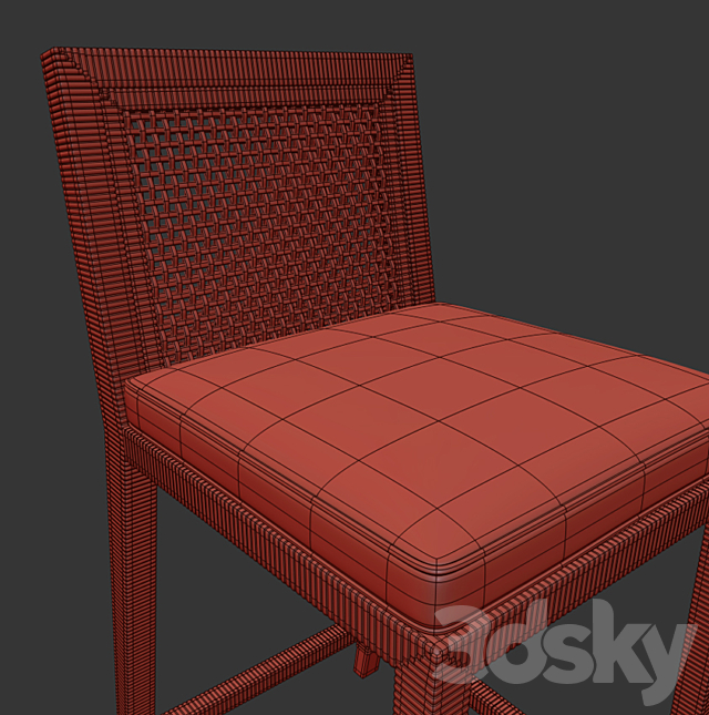 Serena and Lily Balboa counter stool 3ds Max - thumbnail 3