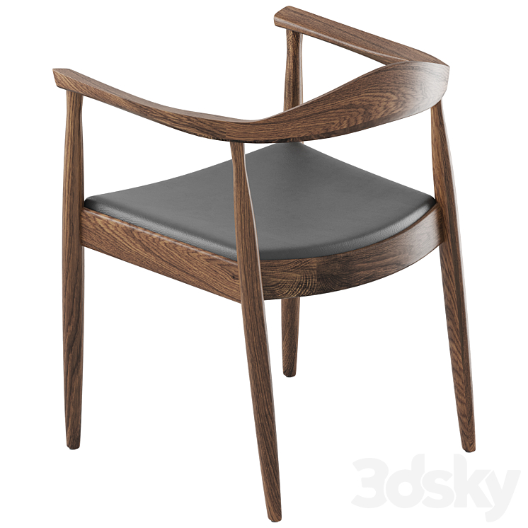 Shelby chair dark 3DS Max Model - thumbnail 2