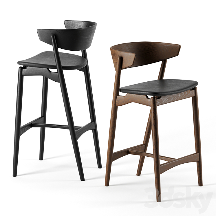 SIBAST 7 bar stool 3DS Max Model - thumbnail 1