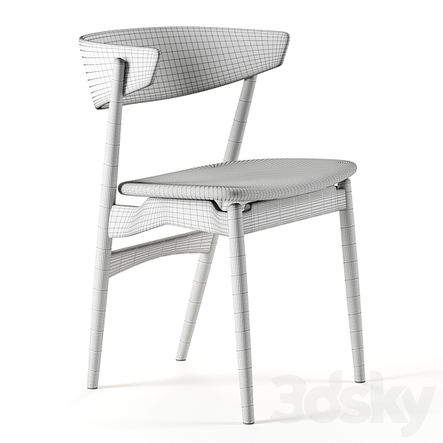 SIBAST 7 dining chair by Sibast 3DSMax File - thumbnail 3