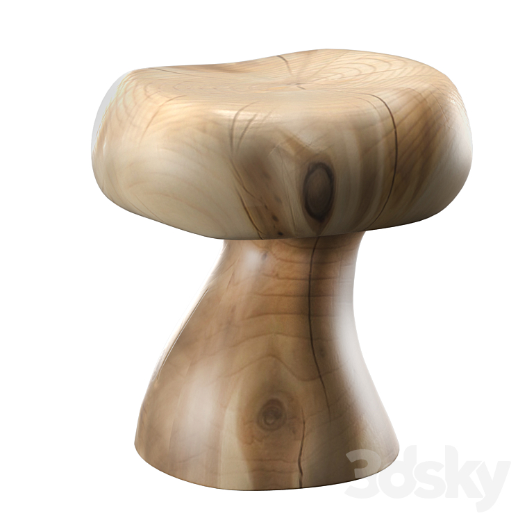 Sieben Riva 1920 Stool Contract Cedar 3DS Max Model - thumbnail 2