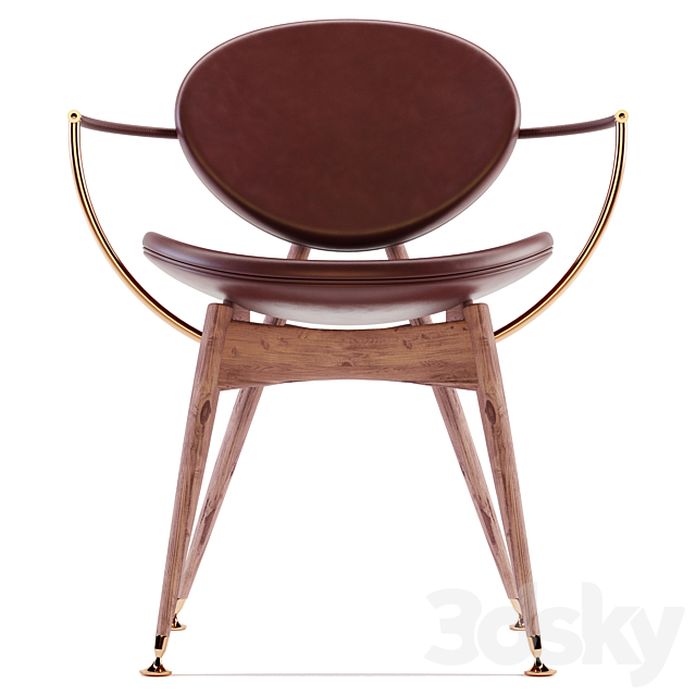 Siglo modern circle chair 3ds Max - thumbnail 2