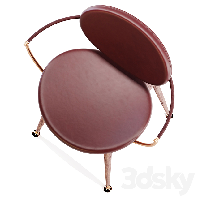 Siglo modern circle chair 3ds Max - thumbnail 3