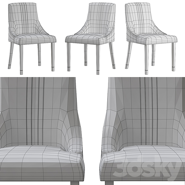 Simone Dining Chair Laskasas 3DSMax File - thumbnail 2