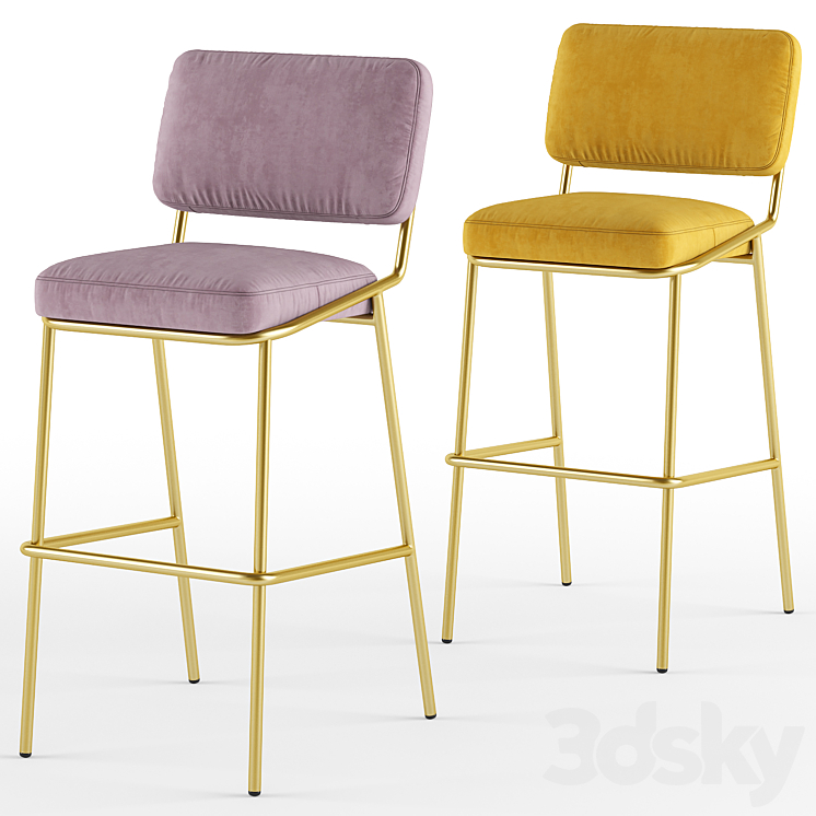 Sixty barchair – connubia calligaris 3DS Max Model - thumbnail 1