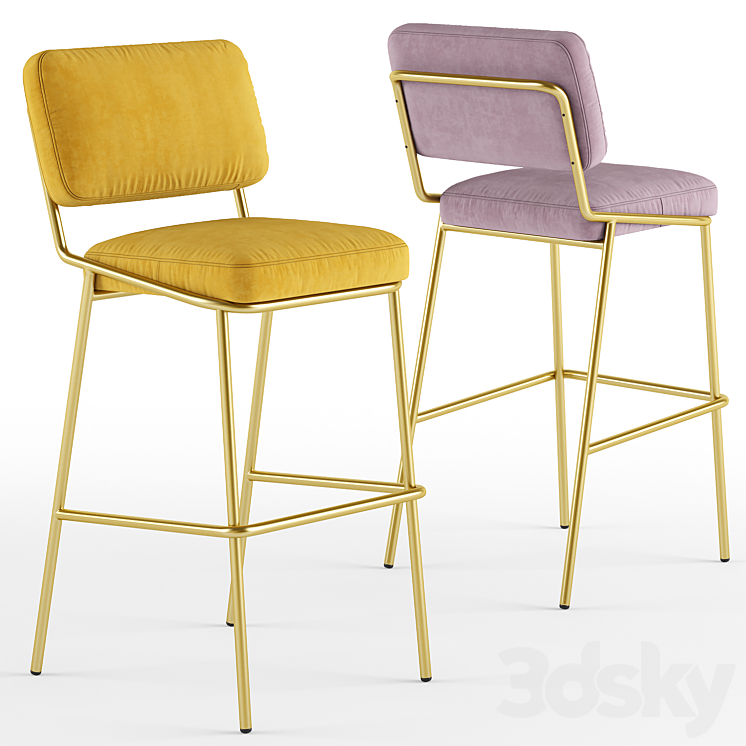 Sixty barchair – connubia calligaris 3DS Max Model - thumbnail 2