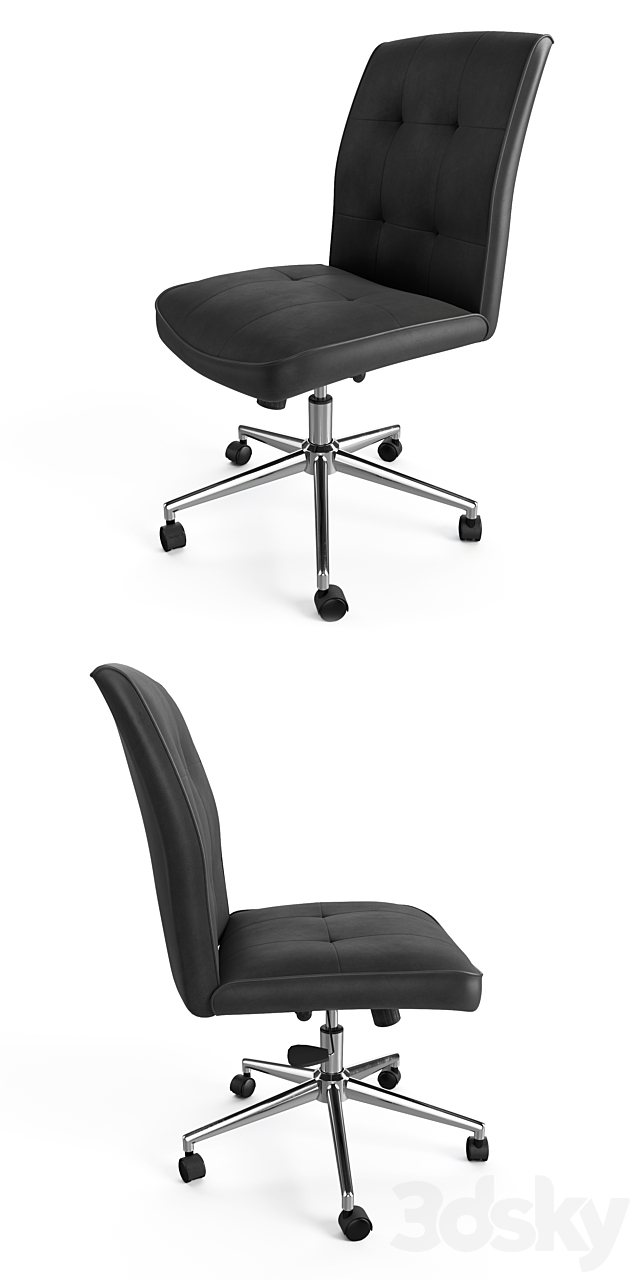 Slimline Tilt Task Chair 3DS Max Model - thumbnail 2