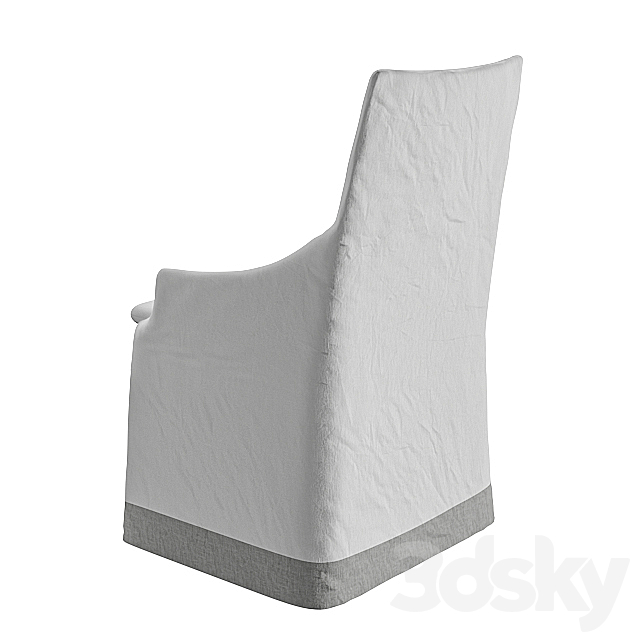 Slip Cover Chair 3DS Max Model - thumbnail 3