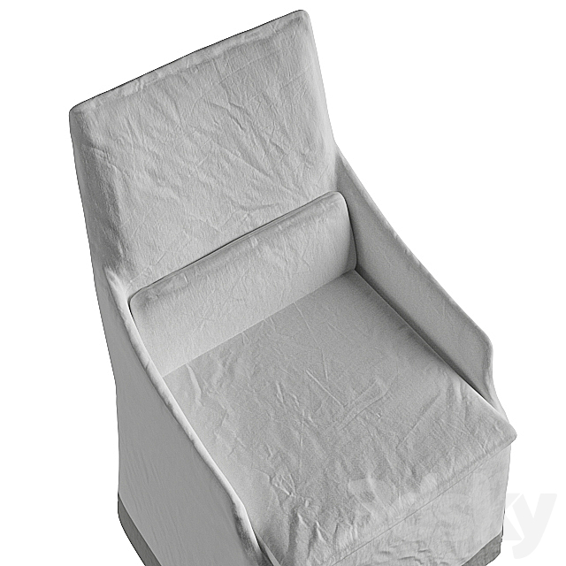 Slip Cover Chair 3DS Max Model - thumbnail 5