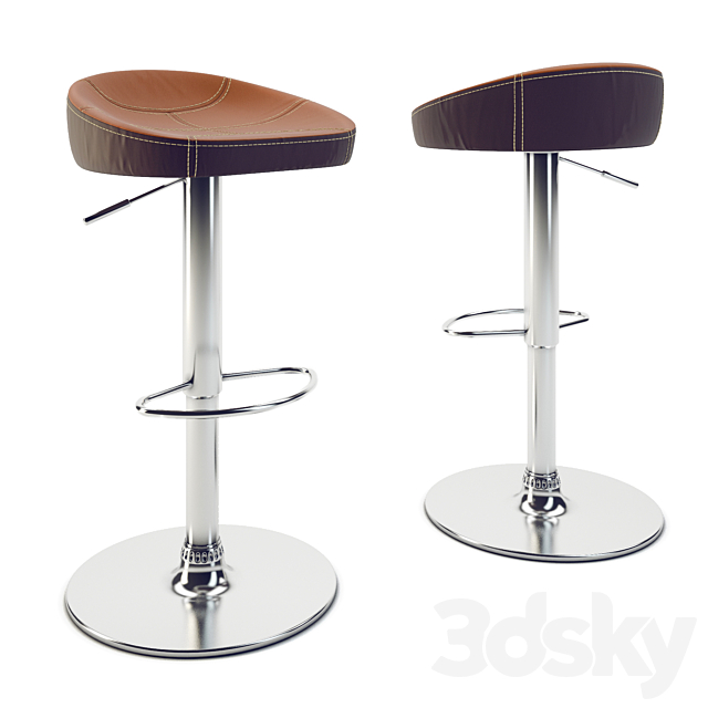 Slugger Bar Stool 3DS Max Model - thumbnail 1