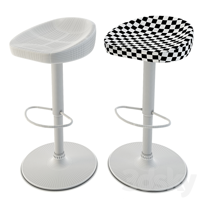 Slugger Bar Stool 3DS Max Model - thumbnail 3