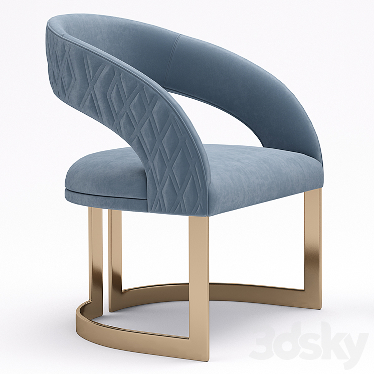 Smania chair gatsby 3DS Max - thumbnail 2