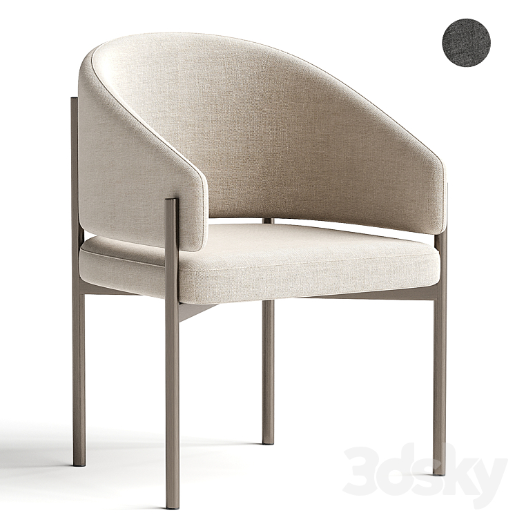 Solana Dining Chair 3DS Max Model - thumbnail 1