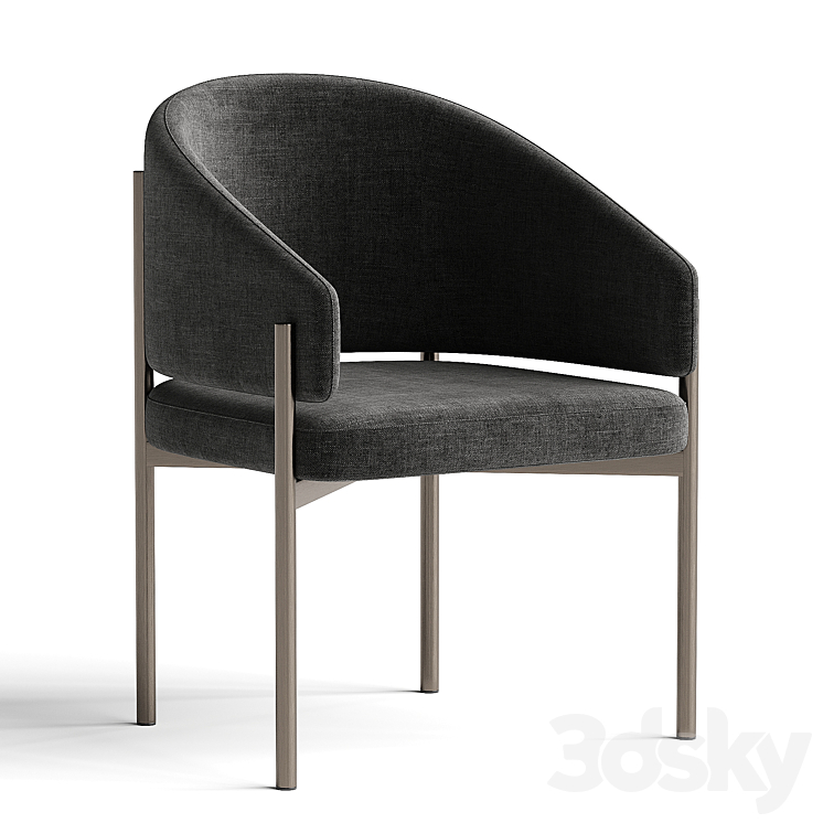 Solana Dining Chair 3DS Max Model - thumbnail 2