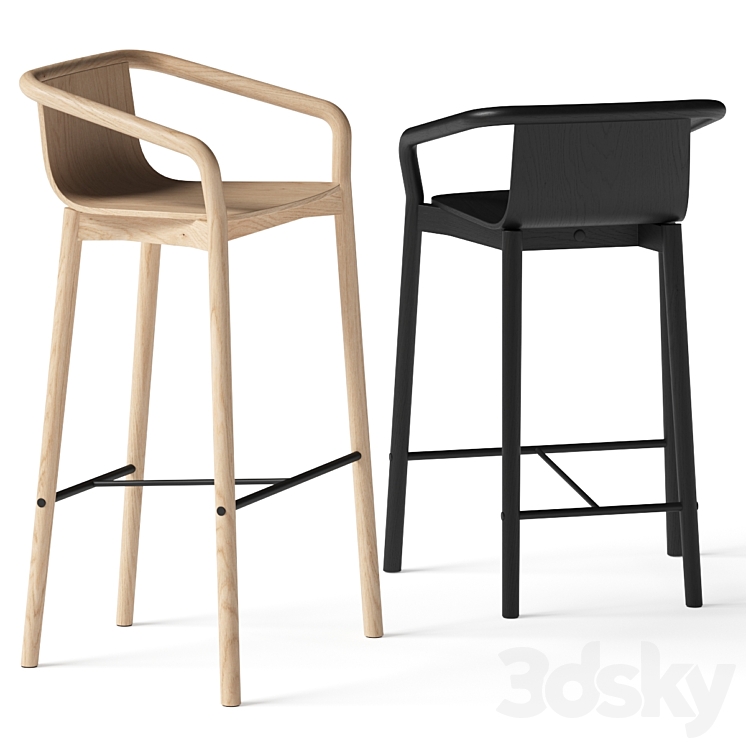 SP01 Thomas Bar Chairs 3DS Max Model - thumbnail 1