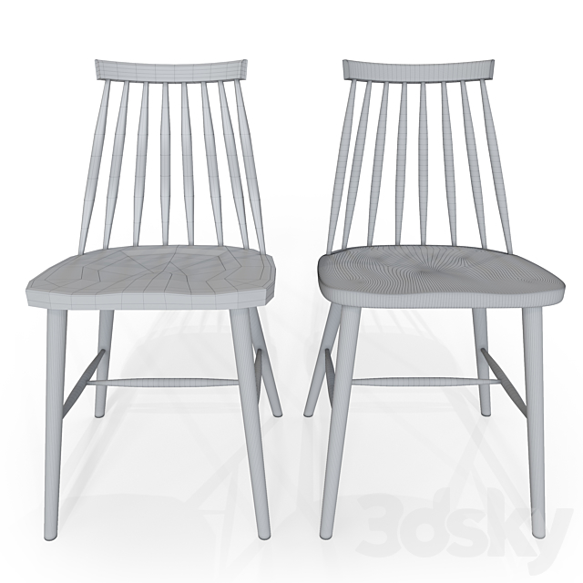 SPINDLE DINING CHAIR 3DS Max Model - thumbnail 3