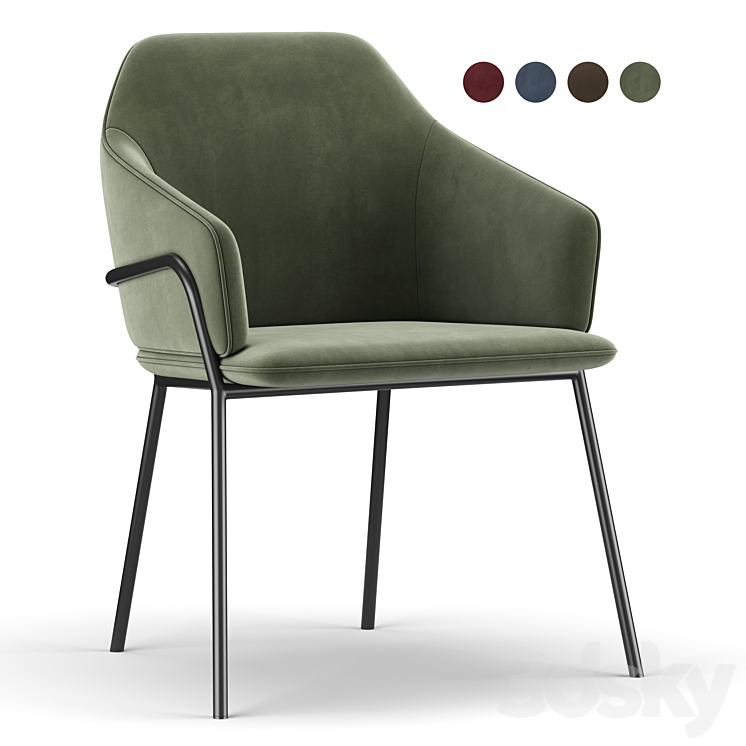 Stanley Dining Chair 3DS Max Model - thumbnail 3