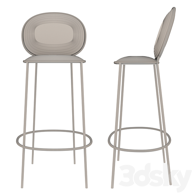 Stay bar stool 3DS Max Model - thumbnail 2