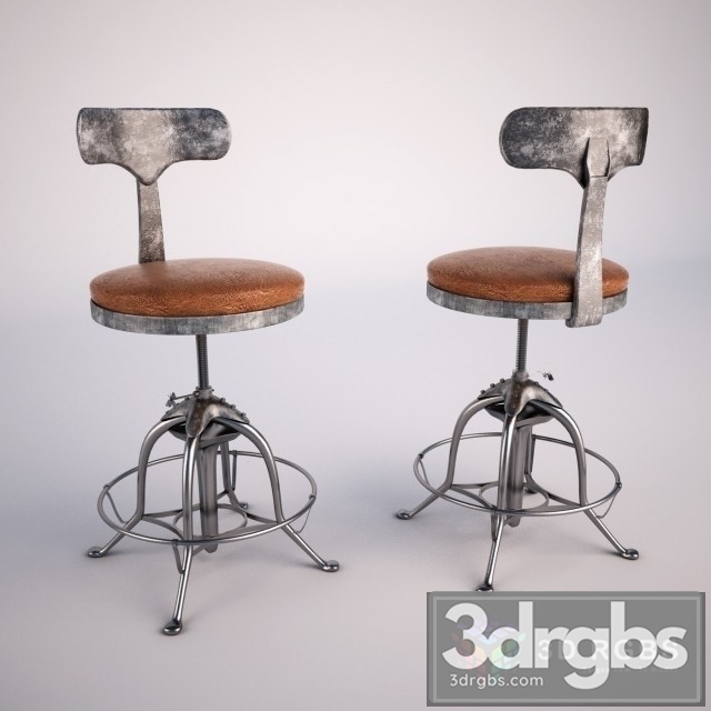 Steampunk Iron Chair 3dsmax Download - thumbnail 1