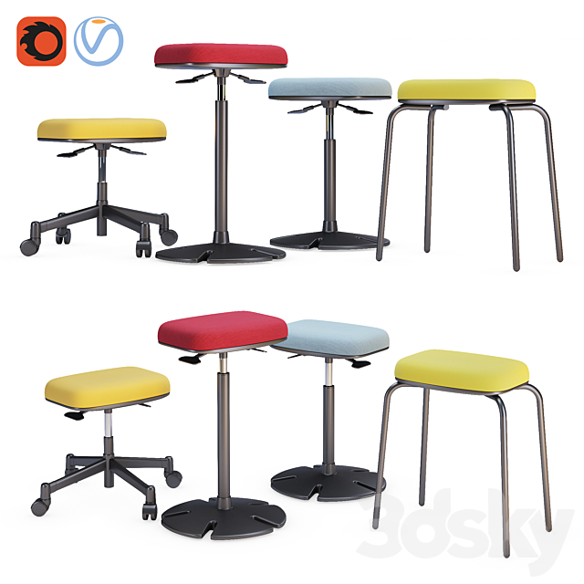 Steelcase – B – Free Sit Stand Collection 3ds Max - thumbnail 1