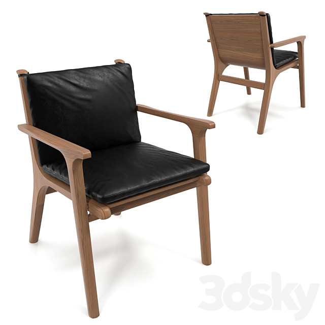 Stellar Works Ren Dining Armchair 3DSMax File - thumbnail 1