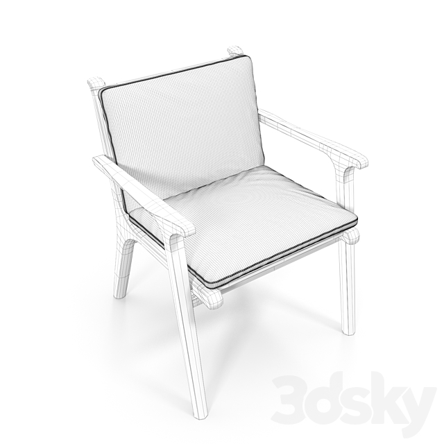 Stellar Works Ren Dining Armchair 3DSMax File - thumbnail 3