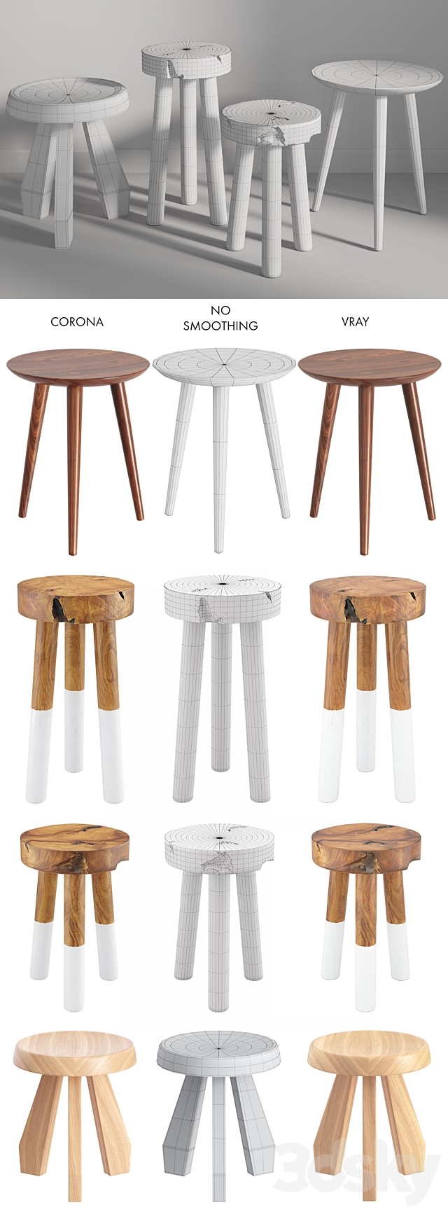 Stool 2 3DSMax File - thumbnail 3