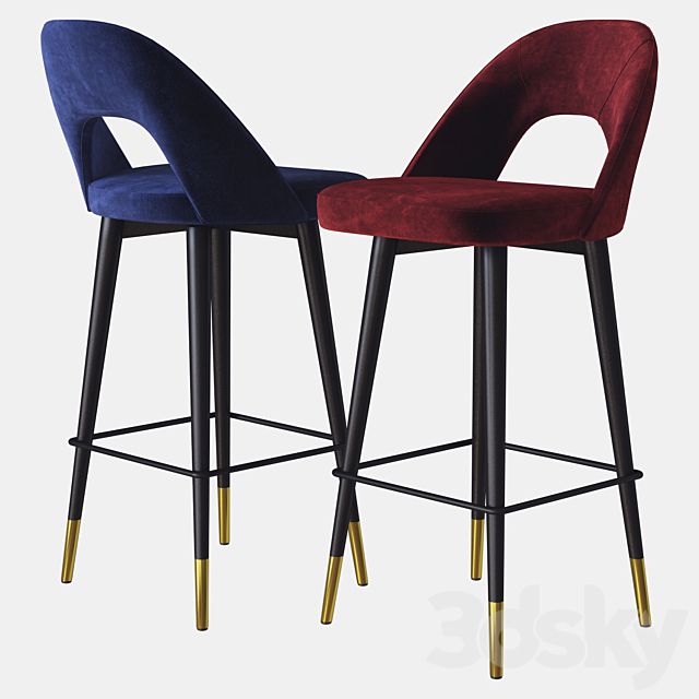 stool avorio eichholtz 3DSMax File - thumbnail 1