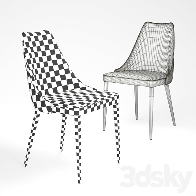 Stool Bontempi Casa Clara chair 3DSMax File - thumbnail 2