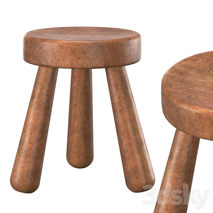 STOOL INGVAR HILDINGSSON 1940 3DS Max Model - thumbnail 1